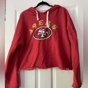49ers cropped hooded sweatshirt.